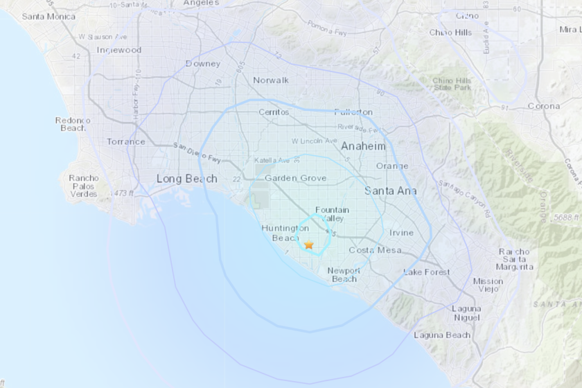 The epicenter of Friday night's earthquake was in Huntington Beach. Light shaking was felt across the area.