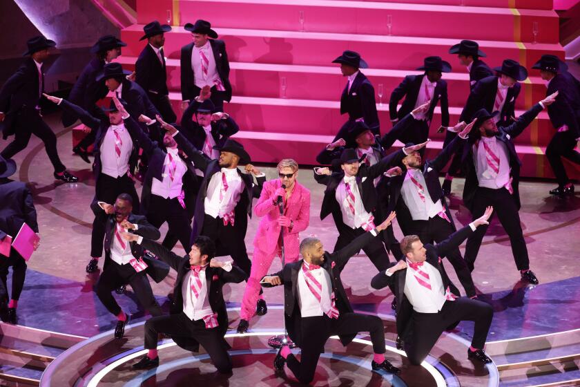 Hollywood, CA - March 10: Ryan Gosling during the live telecast of the 96th Annual Academy Awards in Dolby Theatre at Hollywood & Highland Center in Hollywood, CA, Sunday, March 10, 2024. (Myung J. Chun / Los Angeles Times)