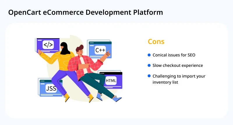 Cons of OpenCart
