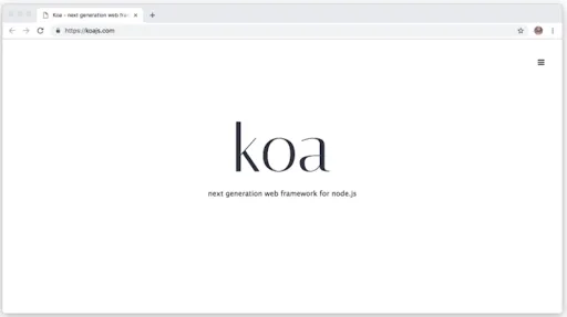 Koa.js : node.js frameworks