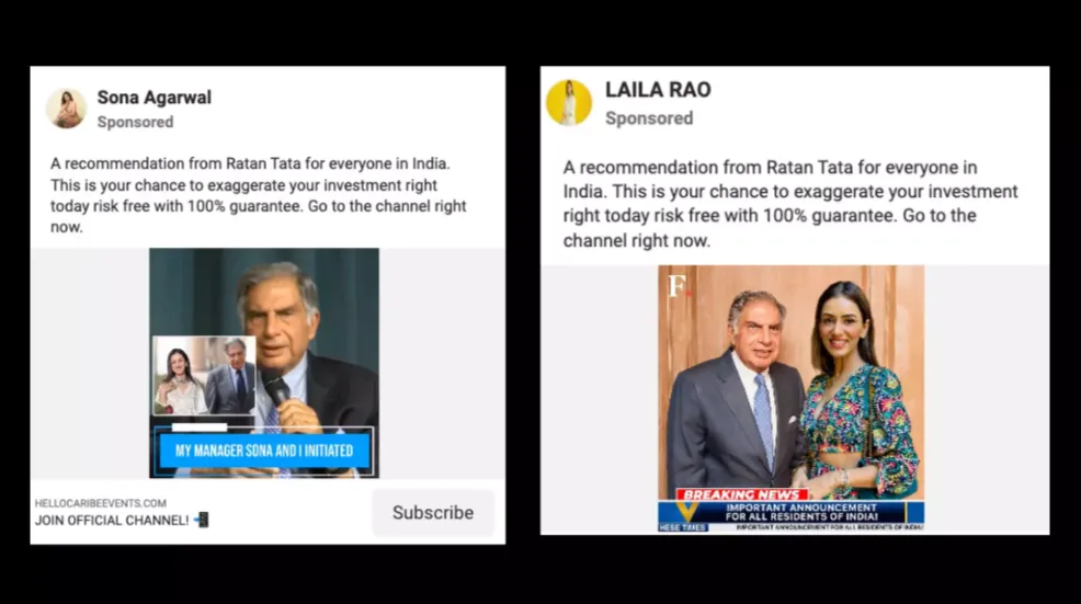 Ratan Tata called out on a deepfake