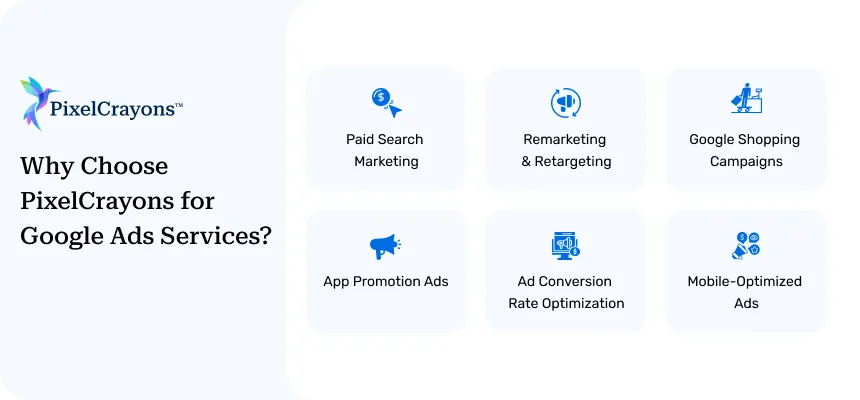 PixelCrayons for google ads services